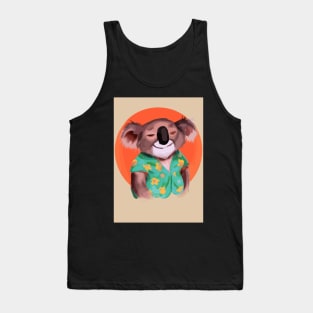 Koala with Hawaii Shirt Tank Top